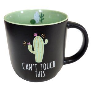 NEW Cactus 16 ounce Mug Black and Green